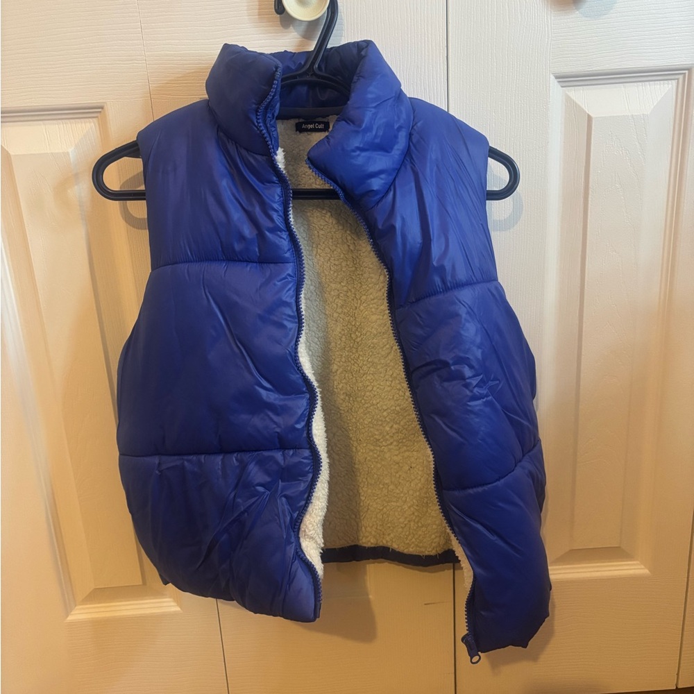 Vibrant Blue Puffer Vest with Soft Lining